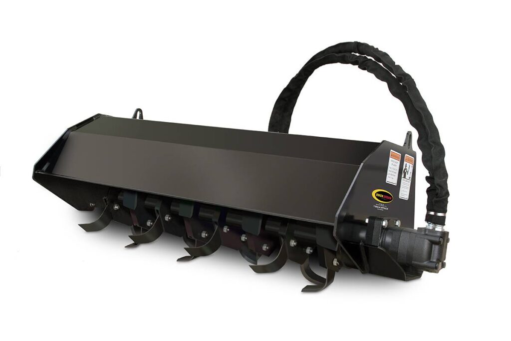 Compact Utility Loader Tiller Attachment