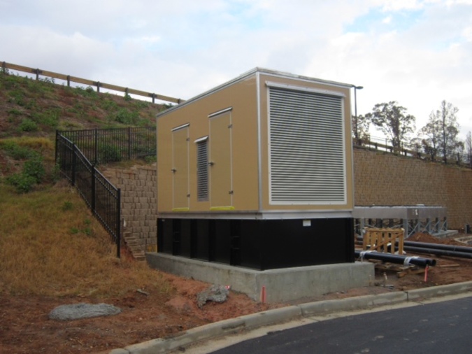 Outside of a small building