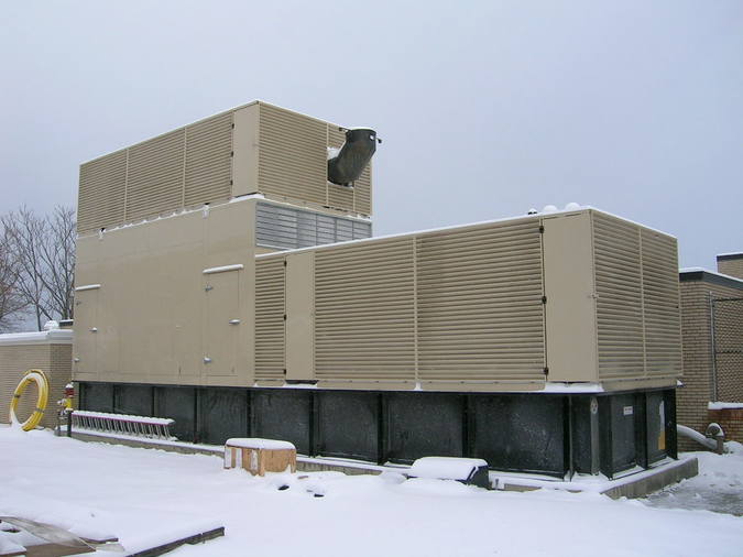 Outside of an enclosure