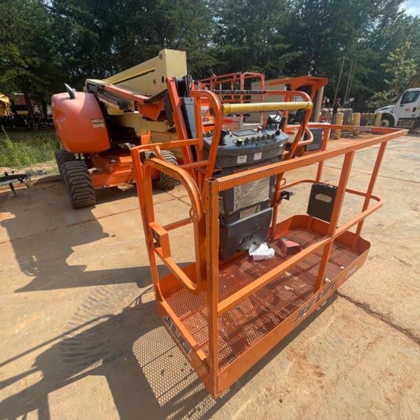 Boom lift on a jobsite