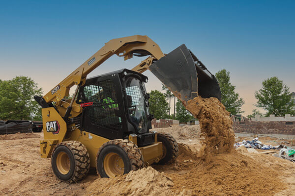 Skid Steer Loader Moving Dirt Home Construction