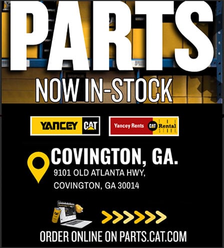 Graphic showing parts now in-stock at the Covington location